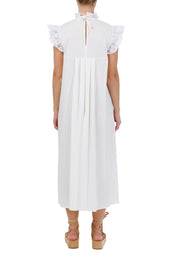 Сукня бавовняна з кокеткою біла